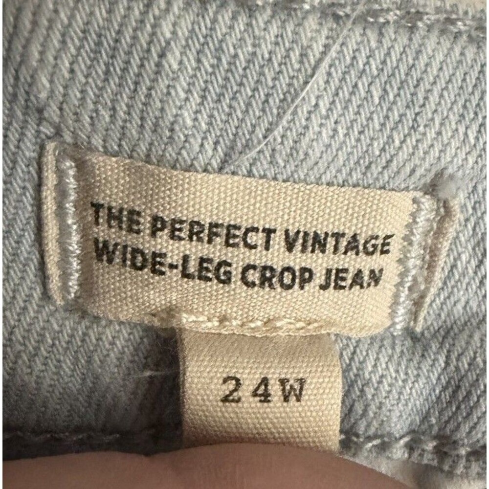 Madewell The Perfect Vintage Wide Leg Crop Jean Size 24W Bosworth Wash Plus Size - Picture 11 of 13